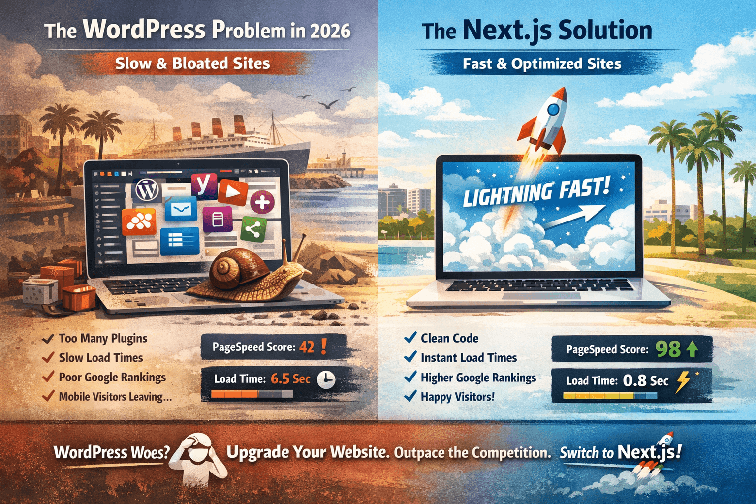 Is Your WordPress Site Costing You Customers? The Case for Modern Web Frameworks